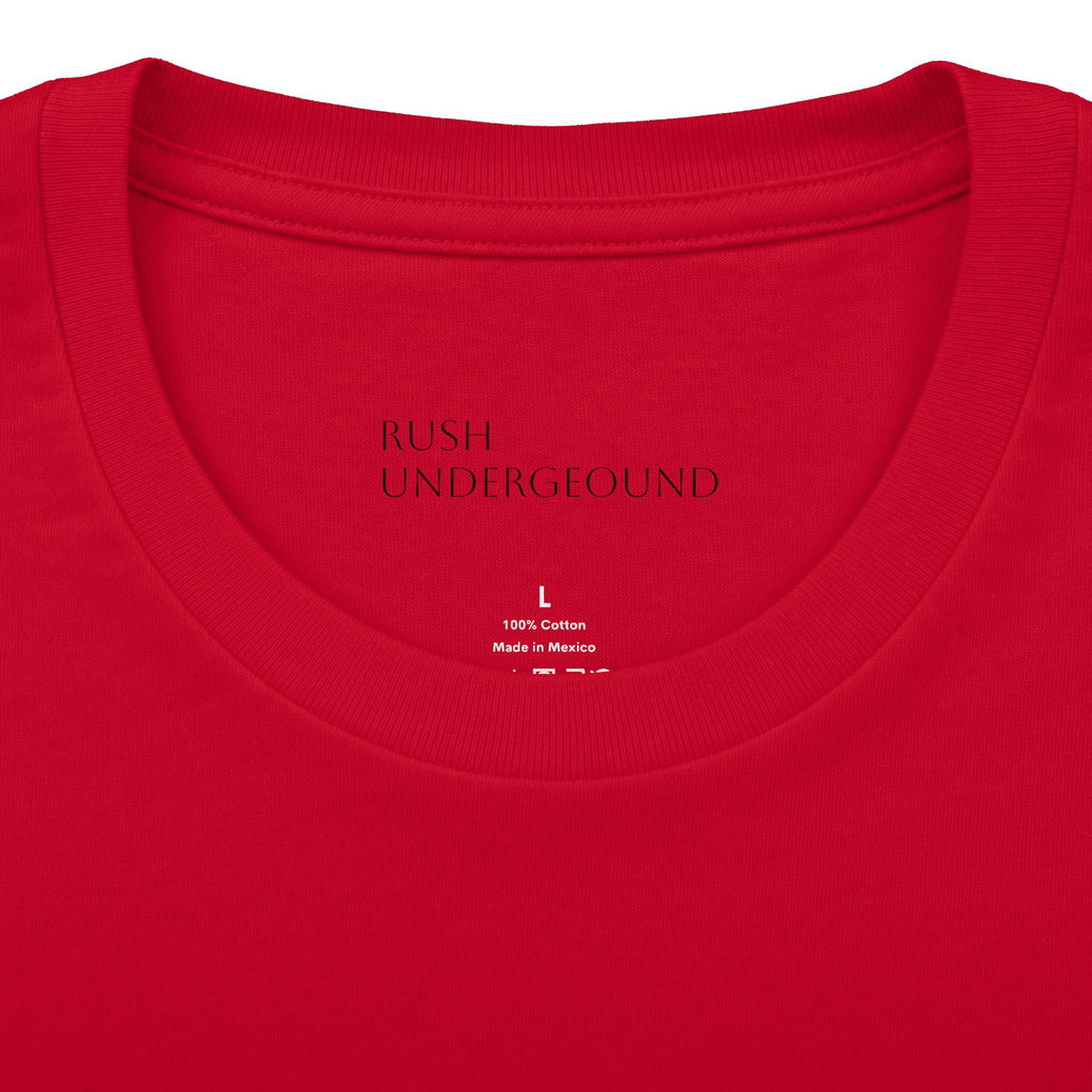 Underground Minimalist Graphic Tee — "Live With The Rush"