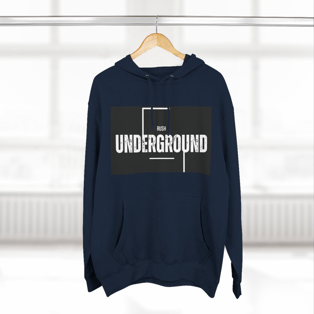 Underground Graphic Fleece Hoodie, Streetwear, Casual Style, Gift for Music Lovers, Comfortable Layering Piece, Unique Hoodie Design