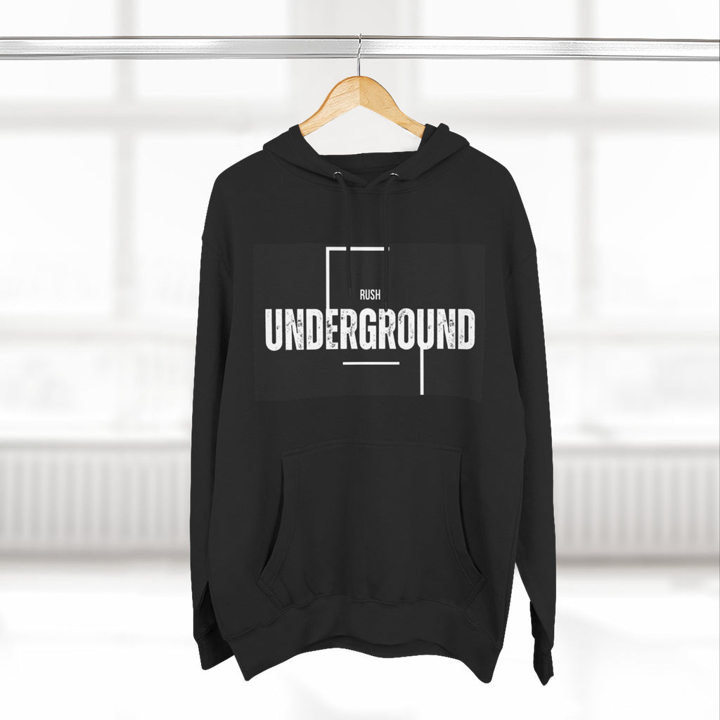 Underground Graphic Fleece Hoodie, Streetwear, Casual Style, Gift for Music Lovers, Comfortable Layering Piece, Unique Hoodie Design