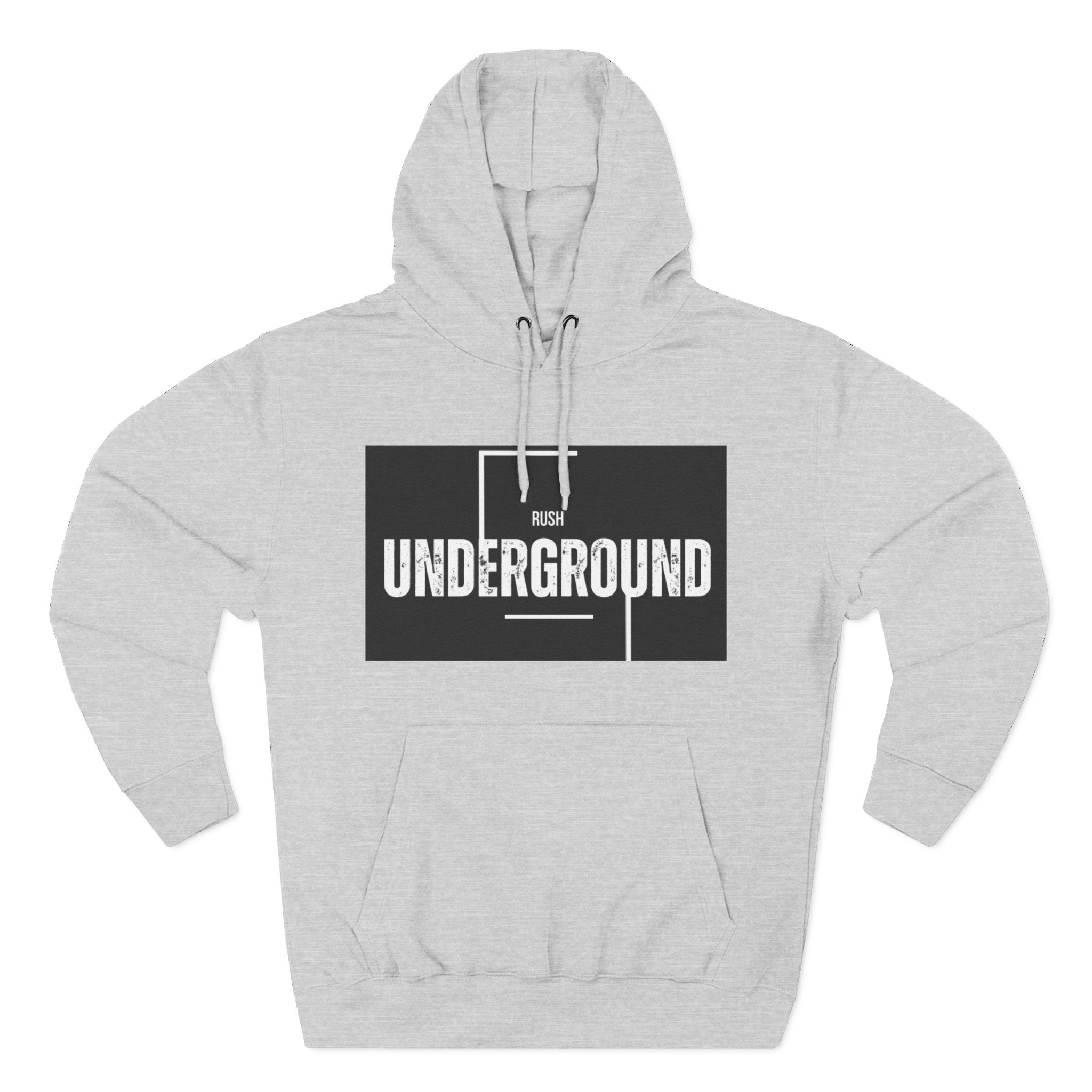 Underground Graphic Fleece Hoodie, Streetwear, Casual Style, Gift for Music Lovers, Comfortable Layering Piece, Unique Hoodie Design