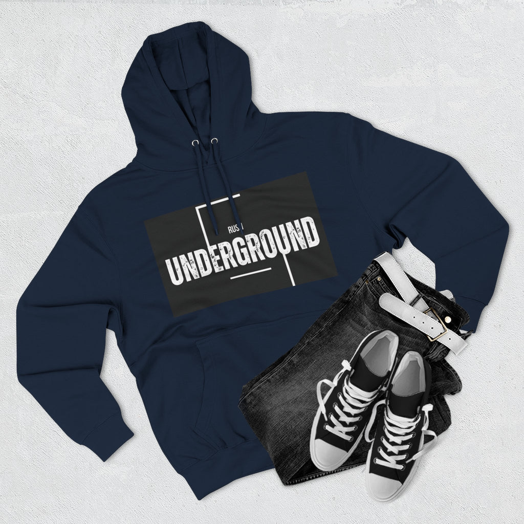 Underground Graphic Fleece Hoodie, Streetwear, Casual Style, Gift for Music Lovers, Comfortable Layering Piece, Unique Hoodie Design