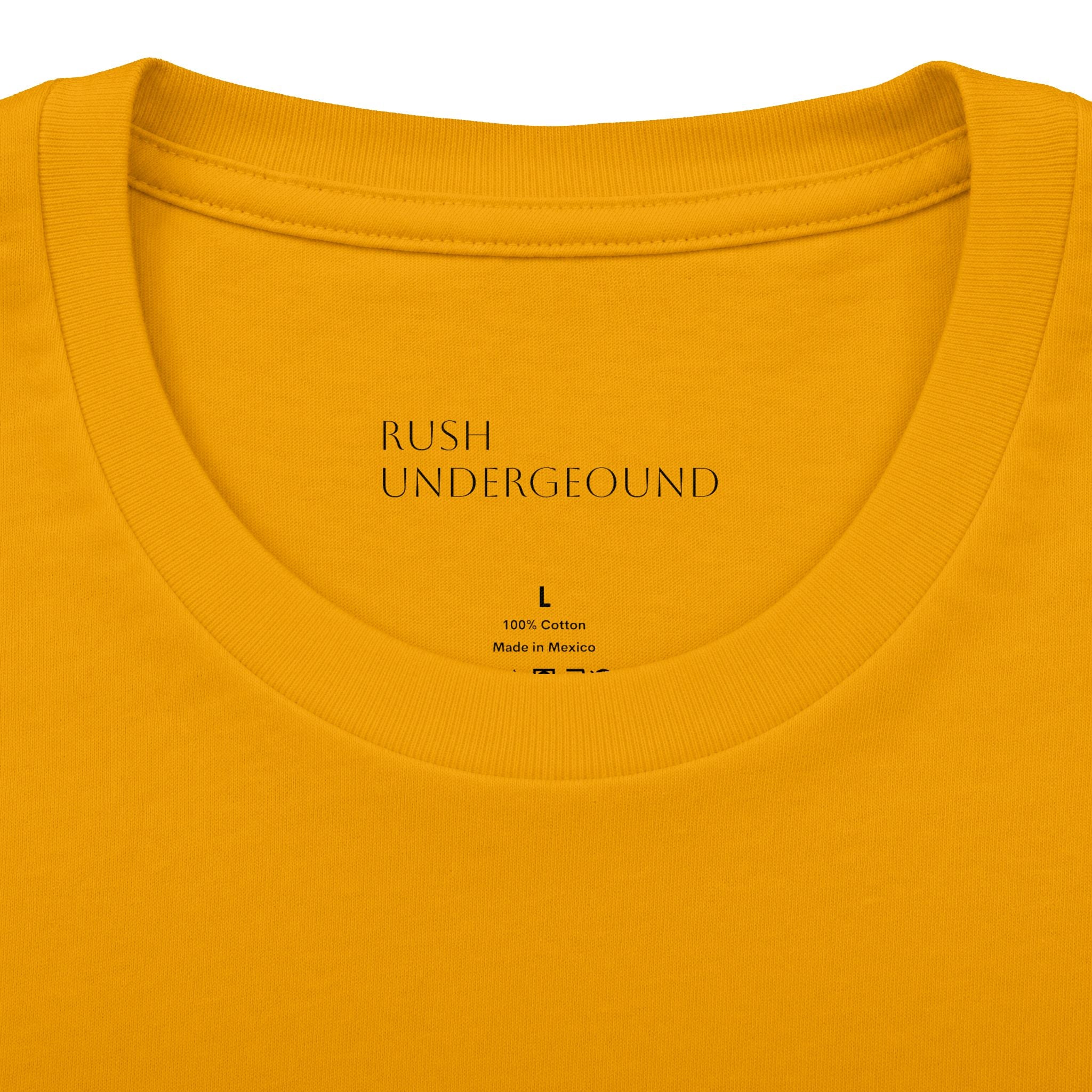 Underground Minimalist Graphic Tee — "Live With The Rush"