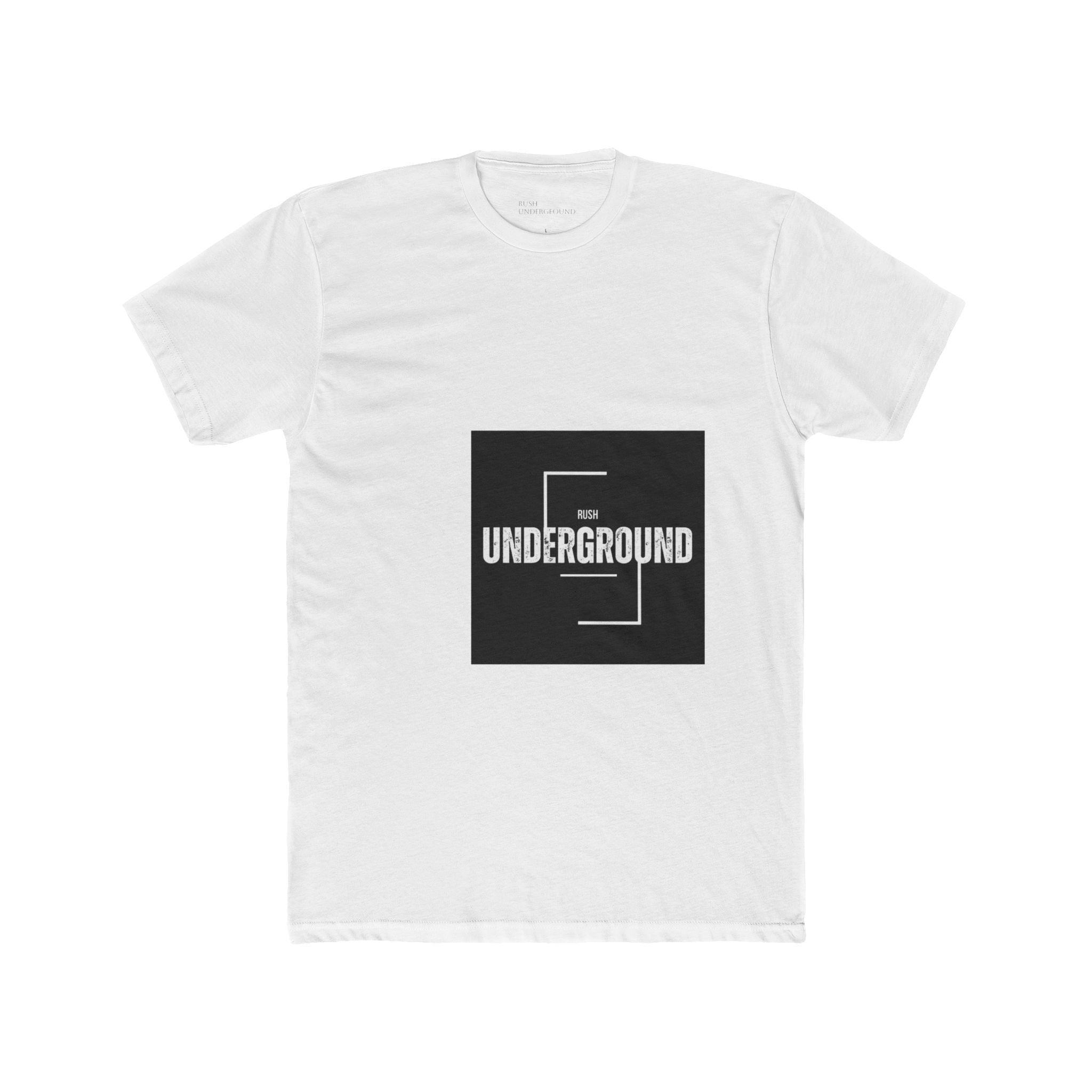 Underground Minimalist Graphic Tee — "Live With The Rush"