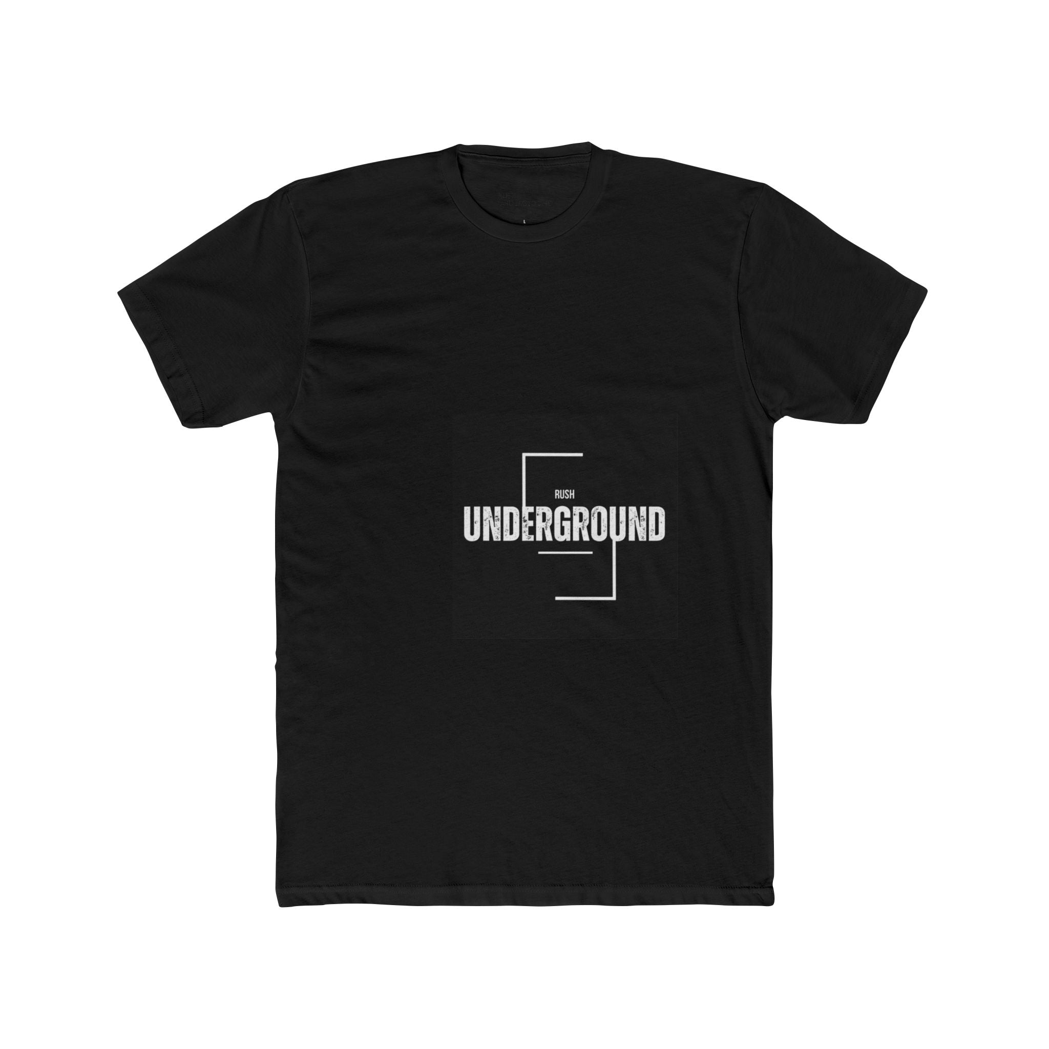 Underground Minimalist Graphic Tee — "Live With The Rush"