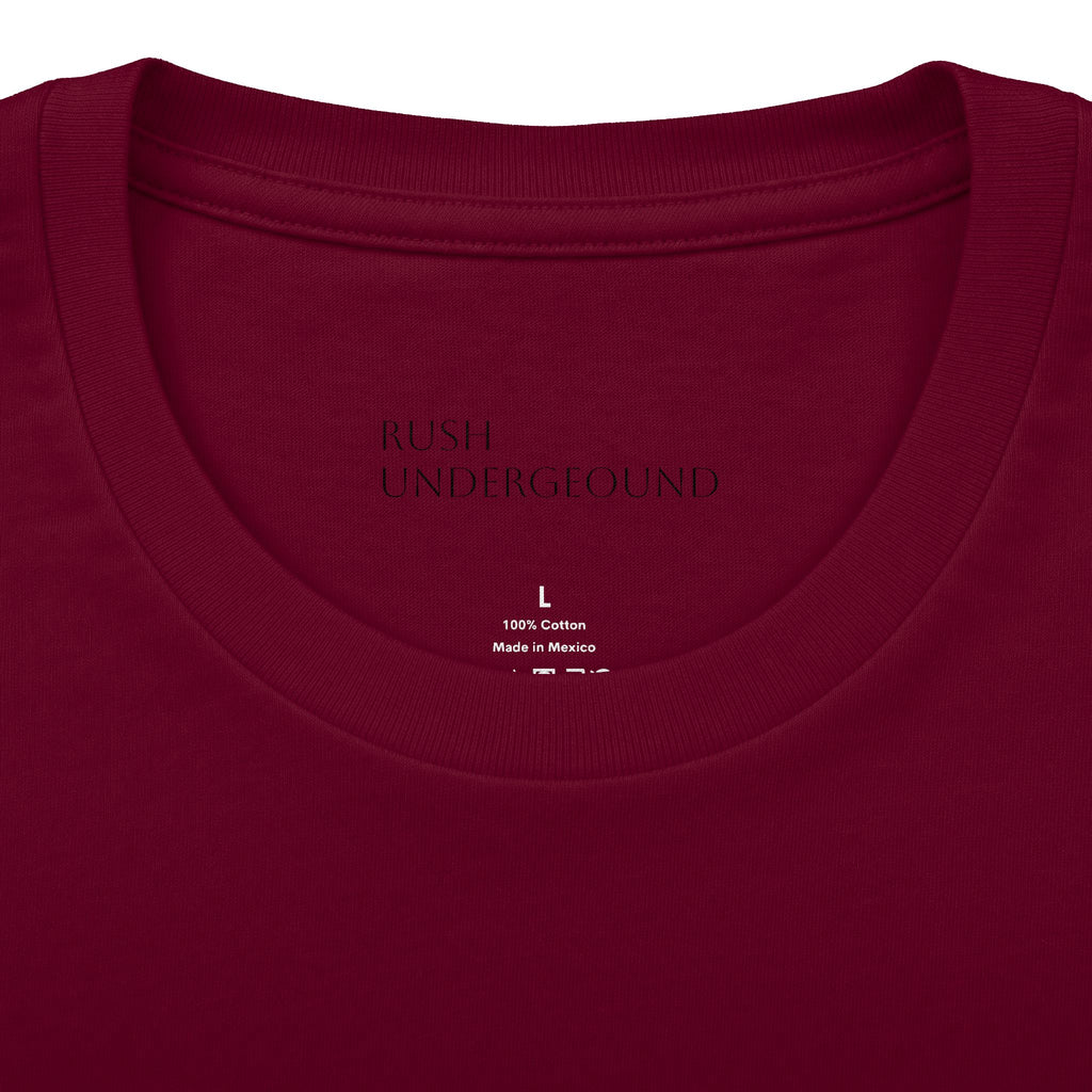 Underground Minimalist Graphic Tee — "Live With The Rush"