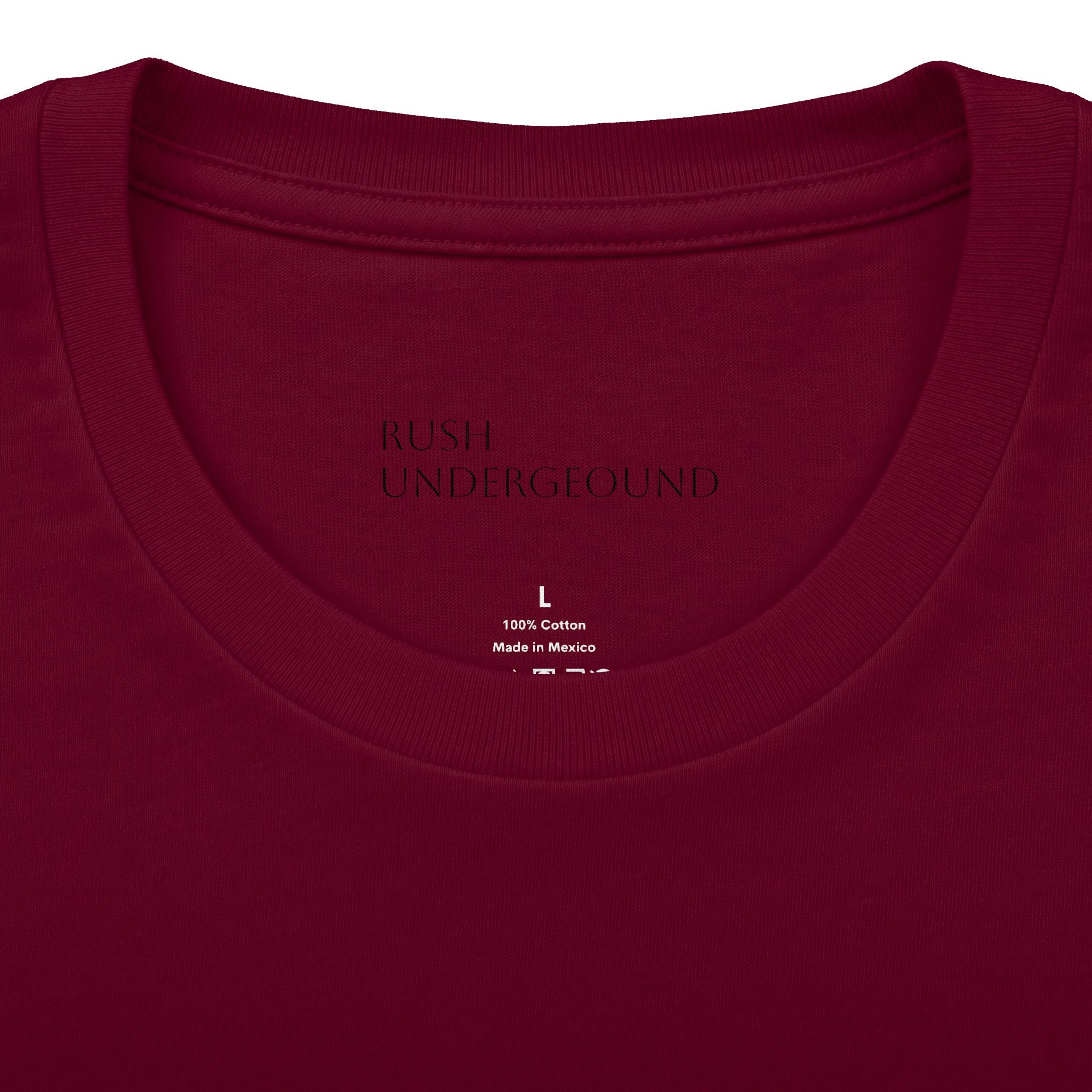 Underground Minimalist Graphic Tee — "Live With The Rush"