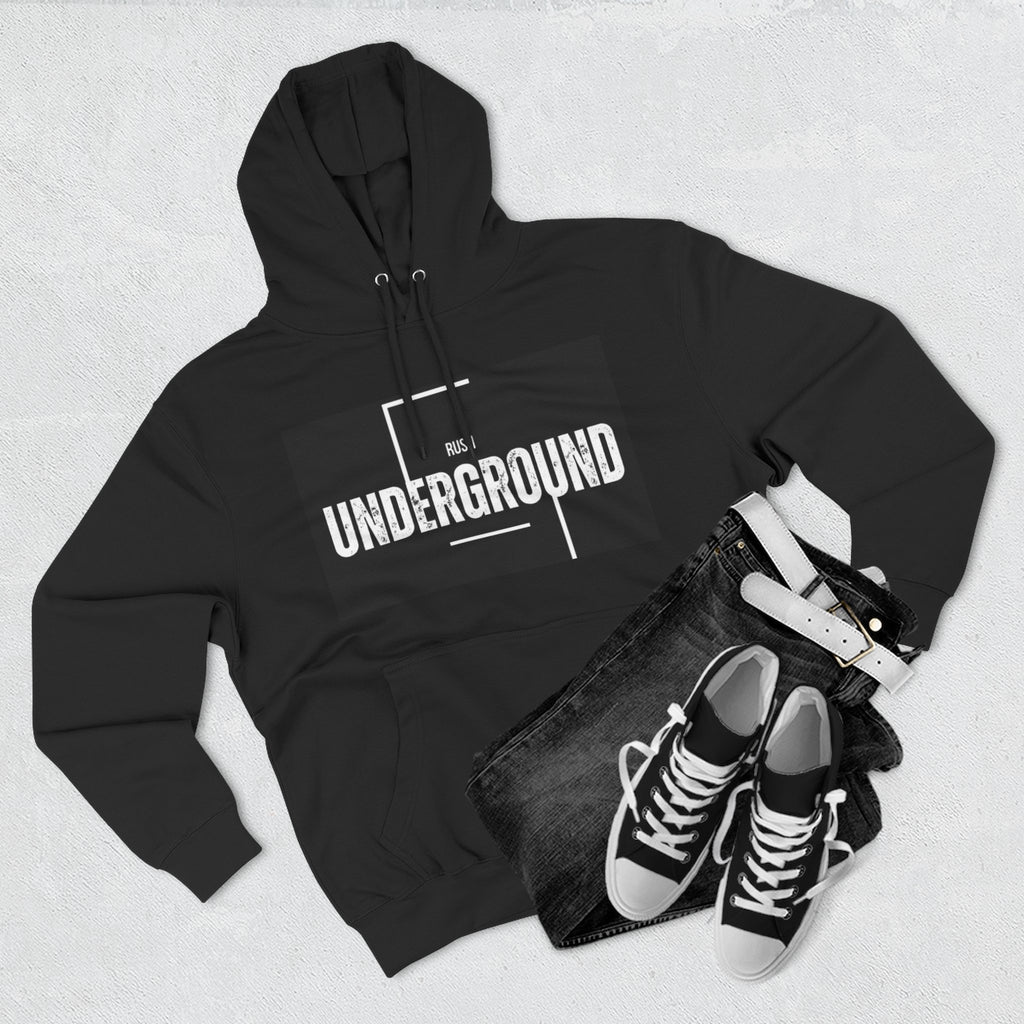 Underground Graphic Fleece Hoodie, Streetwear, Casual Style, Gift for Music Lovers, Comfortable Layering Piece, Unique Hoodie Design