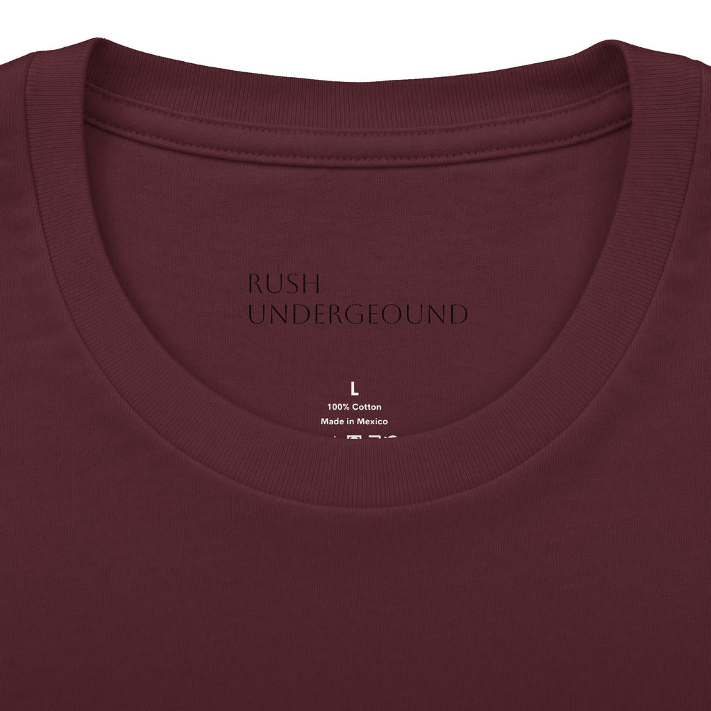 Underground Minimalist Graphic Tee — "Live With The Rush"