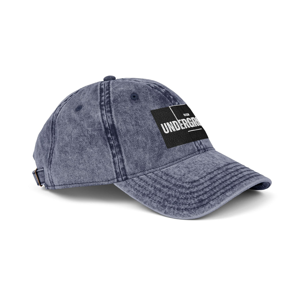 Vintage Embroidered Cap — 'Underground' Patch Distressed Baseball Hat