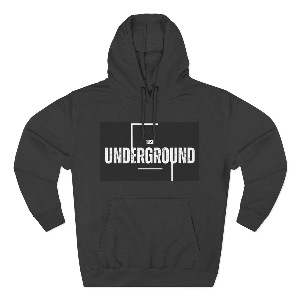Underground Graphic Fleece Hoodie, Streetwear, Casual Style, Gift for Music Lovers, Comfortable Layering Piece, Unique Hoodie Design