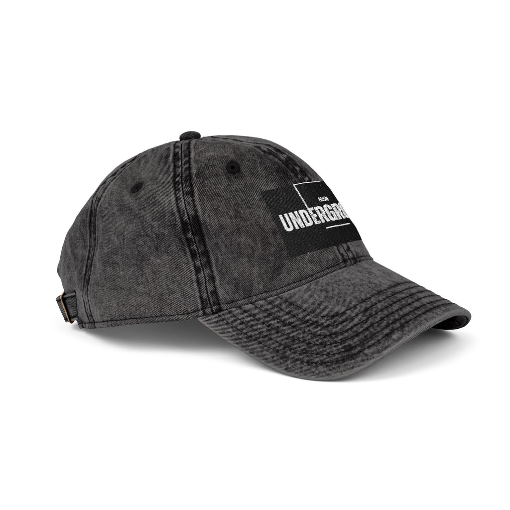 Vintage Embroidered Cap — 'Underground' Patch Distressed Baseball Hat