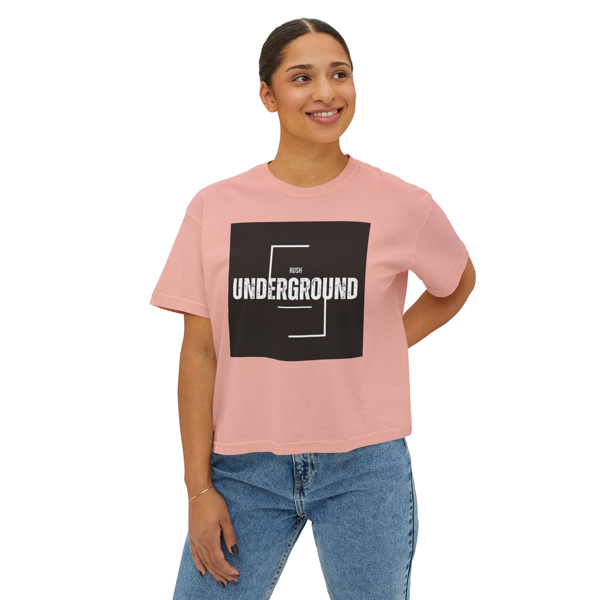 Underground Boxy Tee — Women's Minimalist Graphic Tee