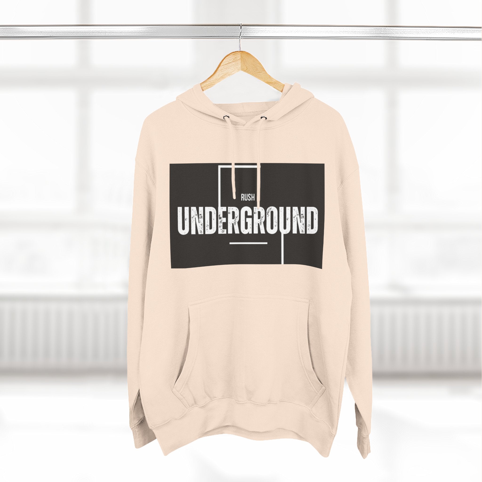 Underground Graphic Fleece Hoodie, Streetwear, Casual Style, Gift for Music Lovers, Comfortable Layering Piece, Unique Hoodie Design