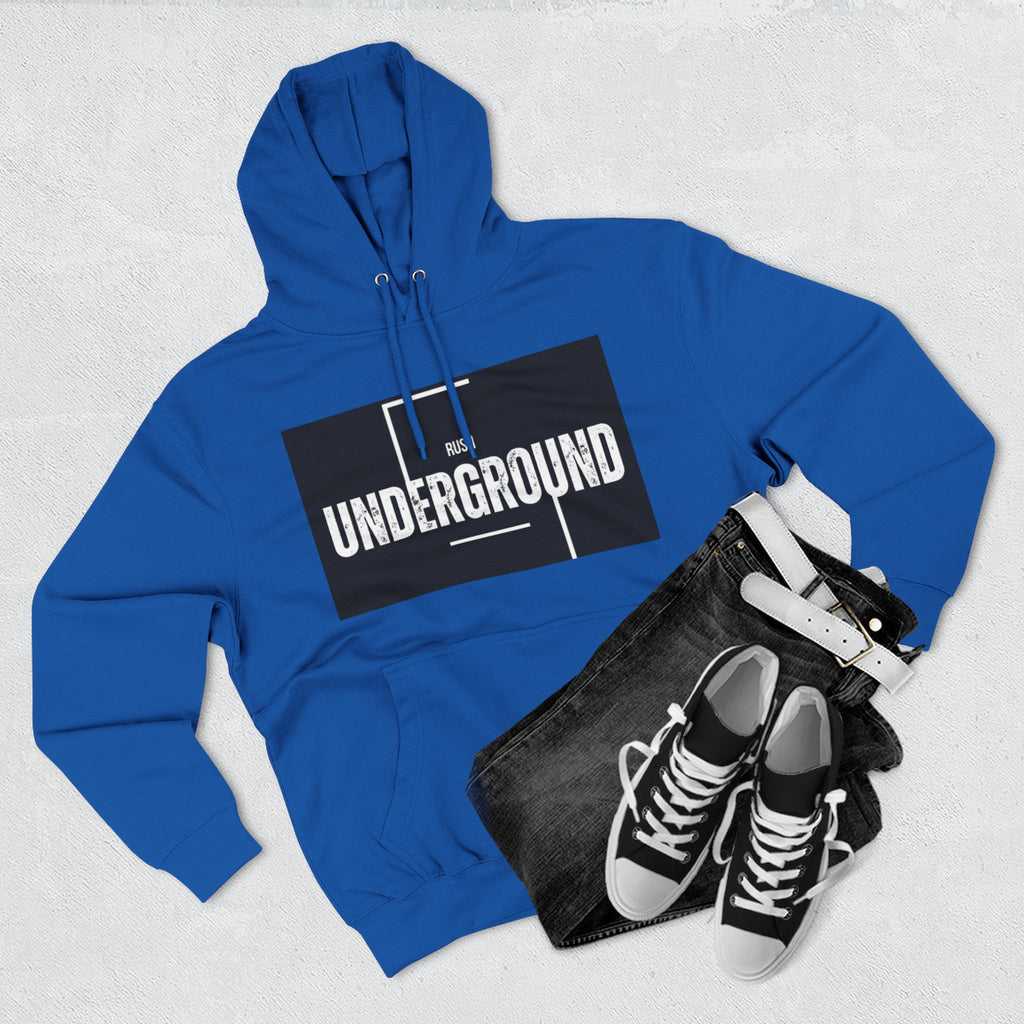Underground Graphic Fleece Hoodie, Streetwear, Casual Style, Gift for Music Lovers, Comfortable Layering Piece, Unique Hoodie Design