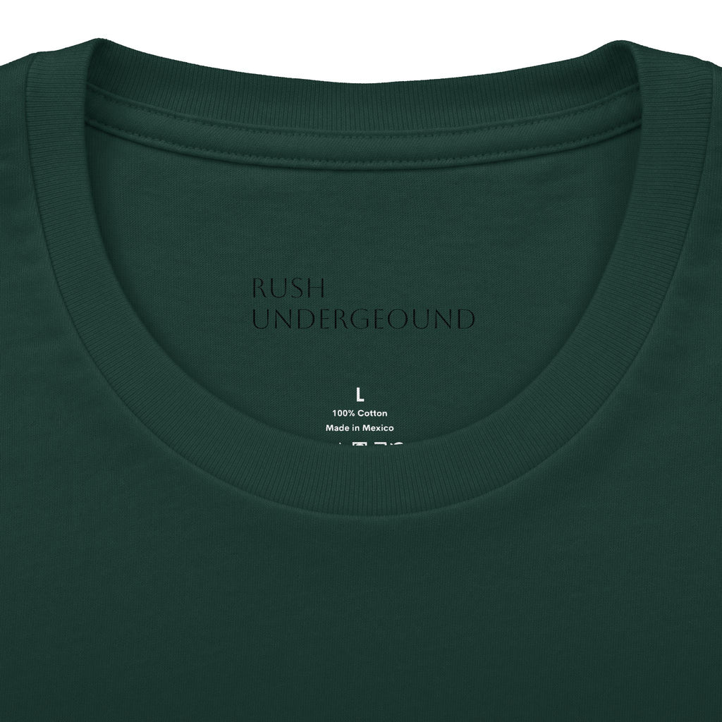 Underground Minimalist Graphic Tee — "Live With The Rush"