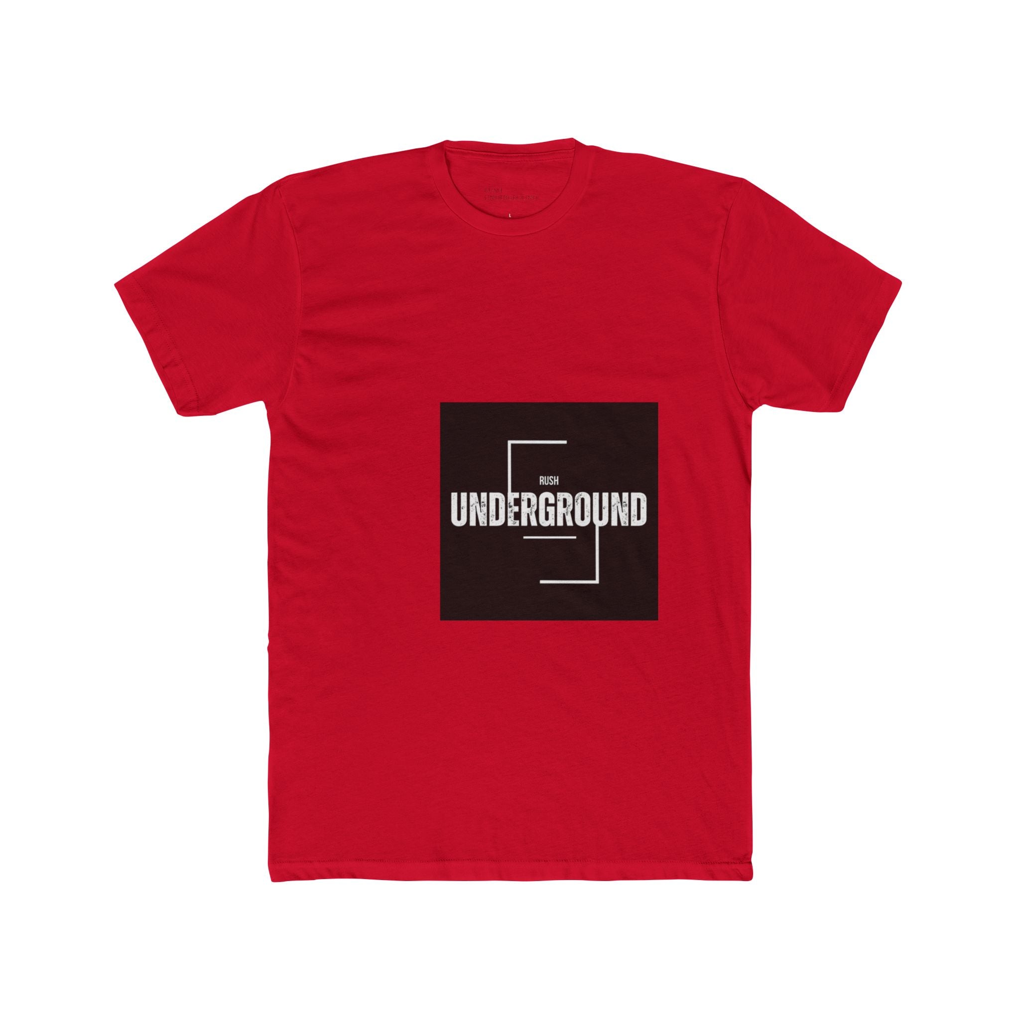 Underground Minimalist Graphic Tee — "Live With The Rush"