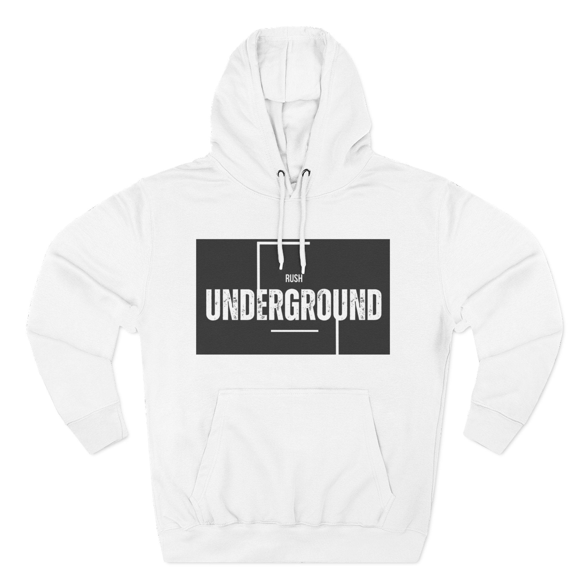 Underground Graphic Fleece Hoodie, Streetwear, Casual Style, Gift for Music Lovers, Comfortable Layering Piece, Unique Hoodie Design