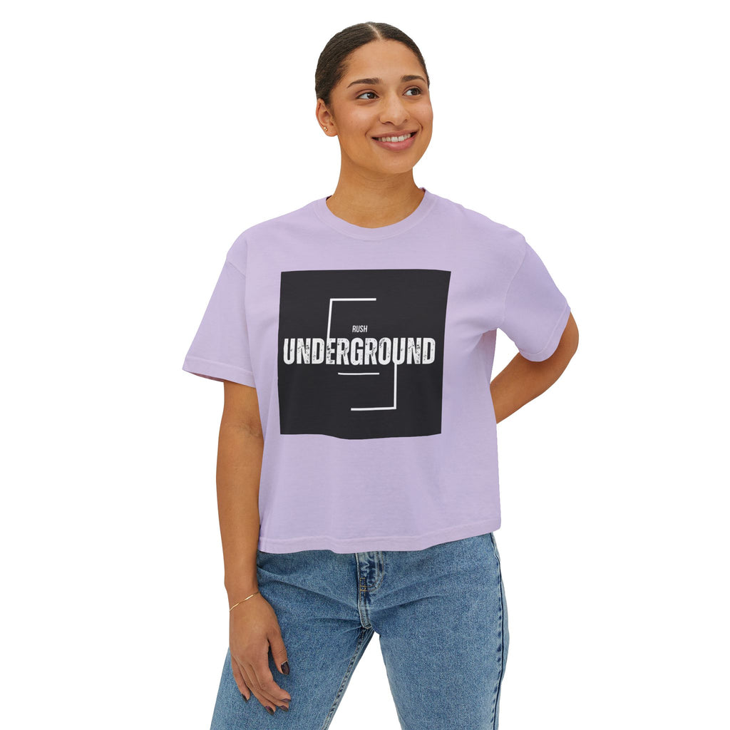 Underground Boxy Tee — Women's Minimalist Graphic Tee