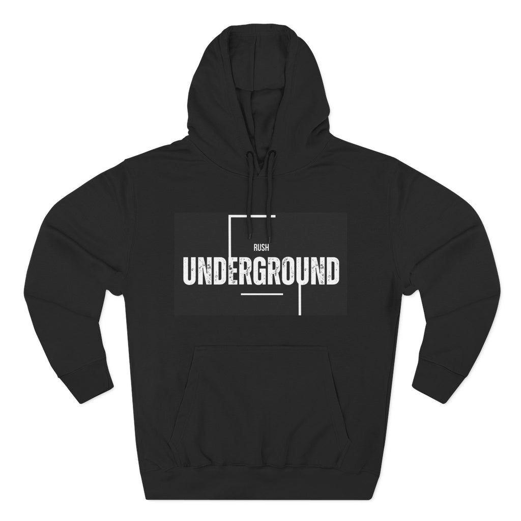 Underground Graphic Fleece Hoodie, Streetwear, Casual Style, Gift for Music Lovers, Comfortable Layering Piece, Unique Hoodie Design