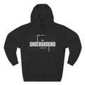 Underground Graphic Fleece Hoodie, Streetwear, Casual Style, Gift for Music Lovers, Comfortable Layering Piece, Unique Hoodie Design