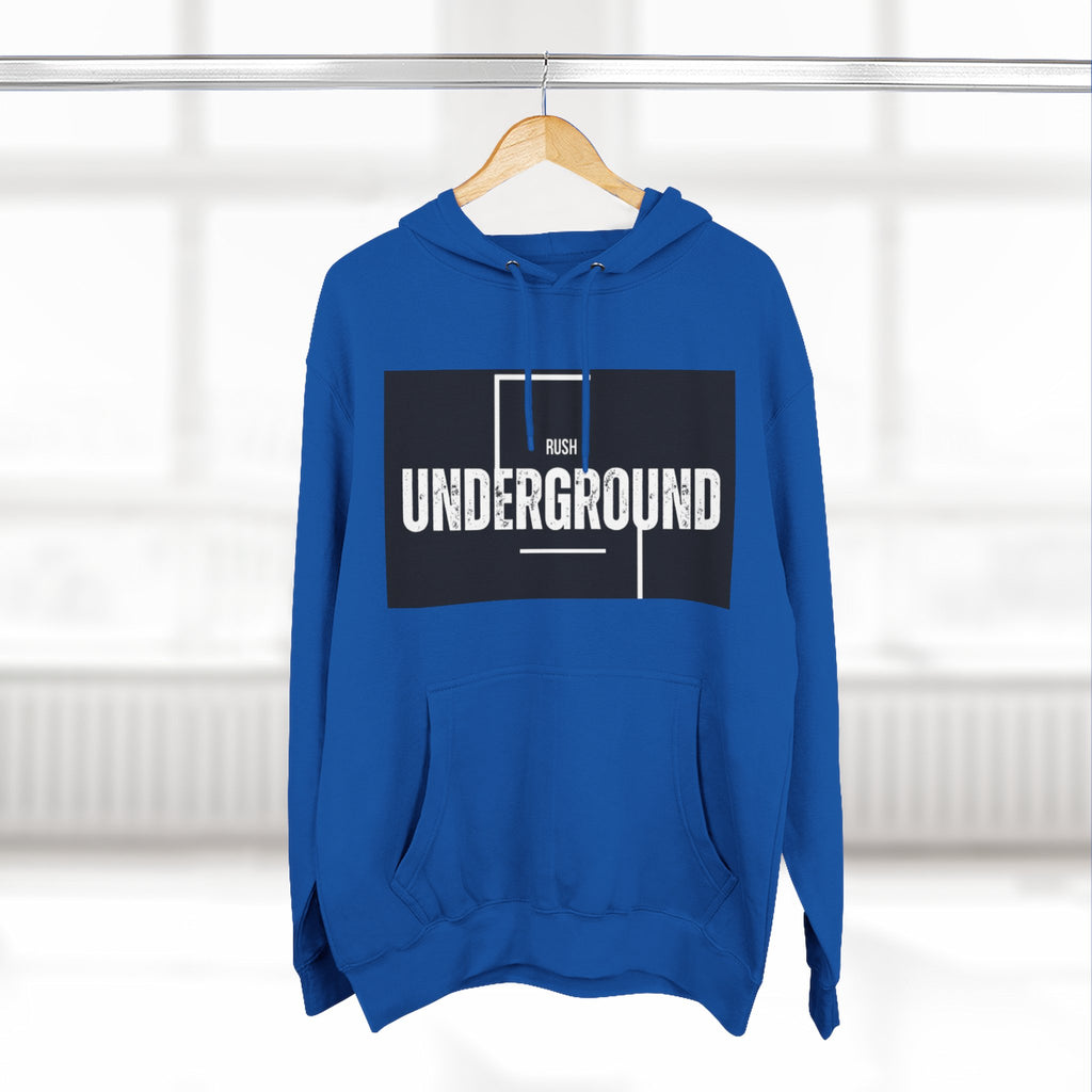 Underground Graphic Fleece Hoodie, Streetwear, Casual Style, Gift for Music Lovers, Comfortable Layering Piece, Unique Hoodie Design