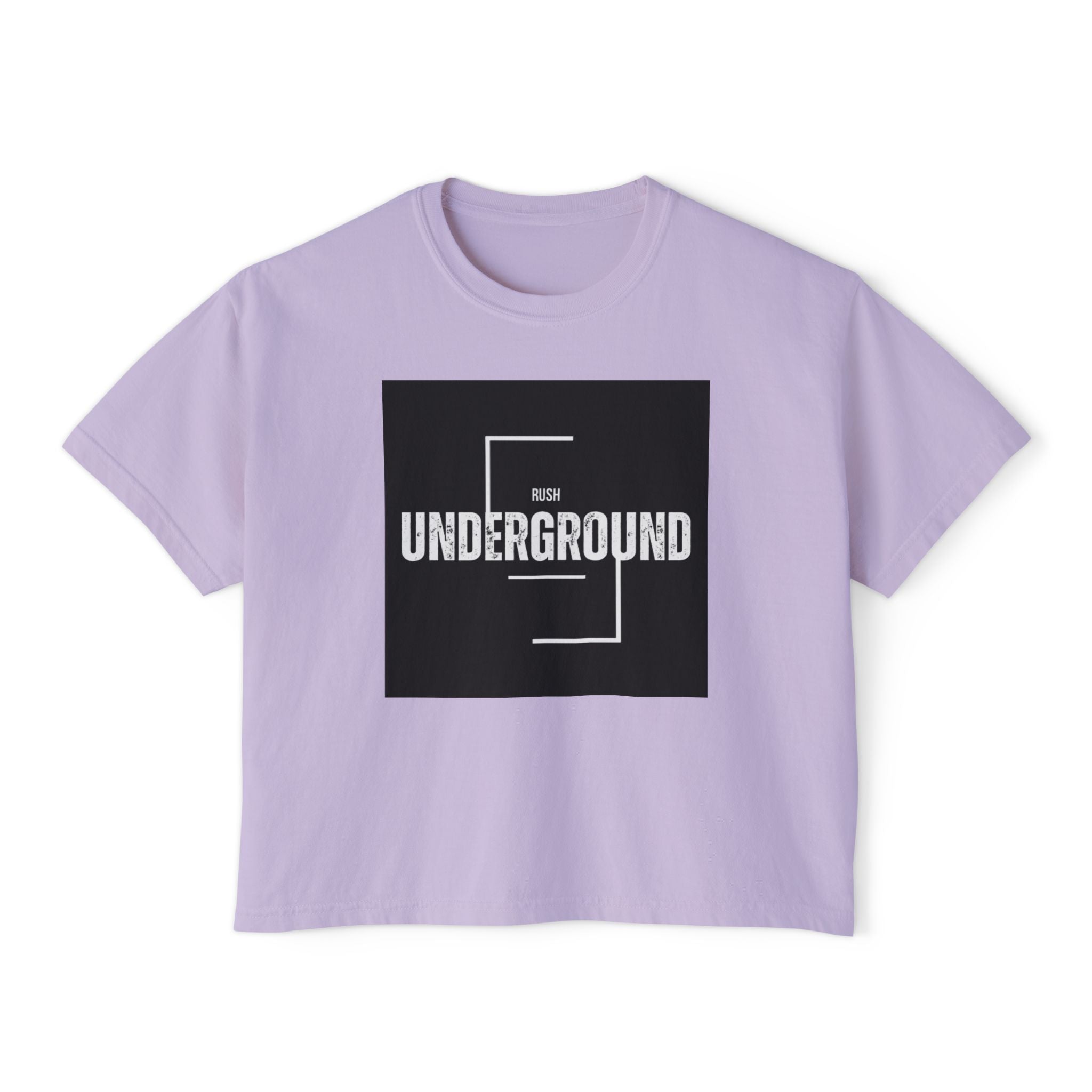 Underground Boxy Tee — Women's Minimalist Graphic Tee