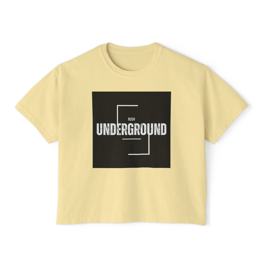 Underground Boxy Tee — Women's Minimalist Graphic Tee
