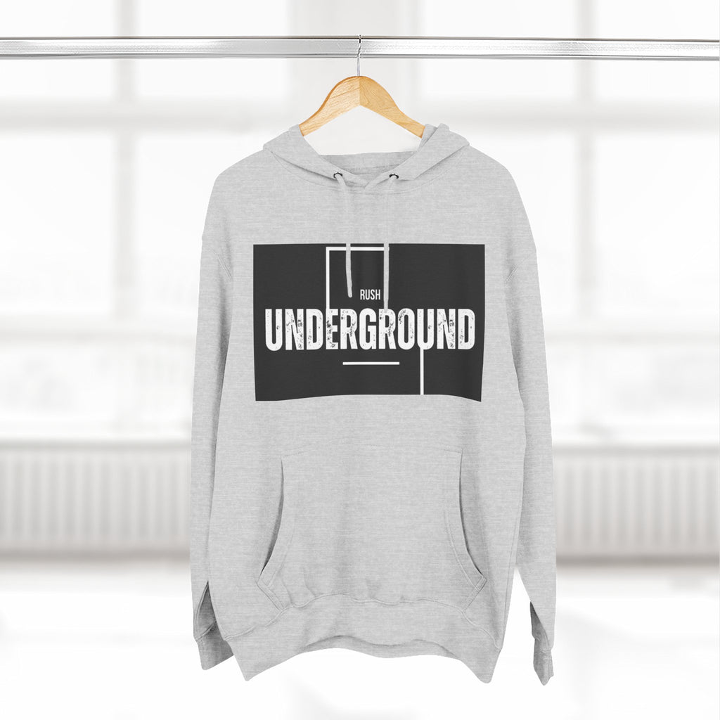 Underground Graphic Fleece Hoodie, Streetwear, Casual Style, Gift for Music Lovers, Comfortable Layering Piece, Unique Hoodie Design