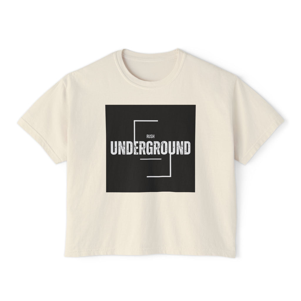 Underground Boxy Tee — Women's Minimalist Graphic Tee