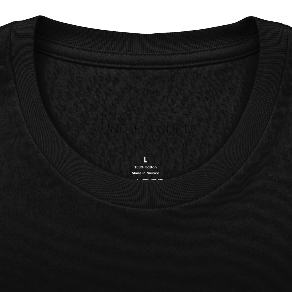 Underground Minimalist Graphic Tee — "Live With The Rush"