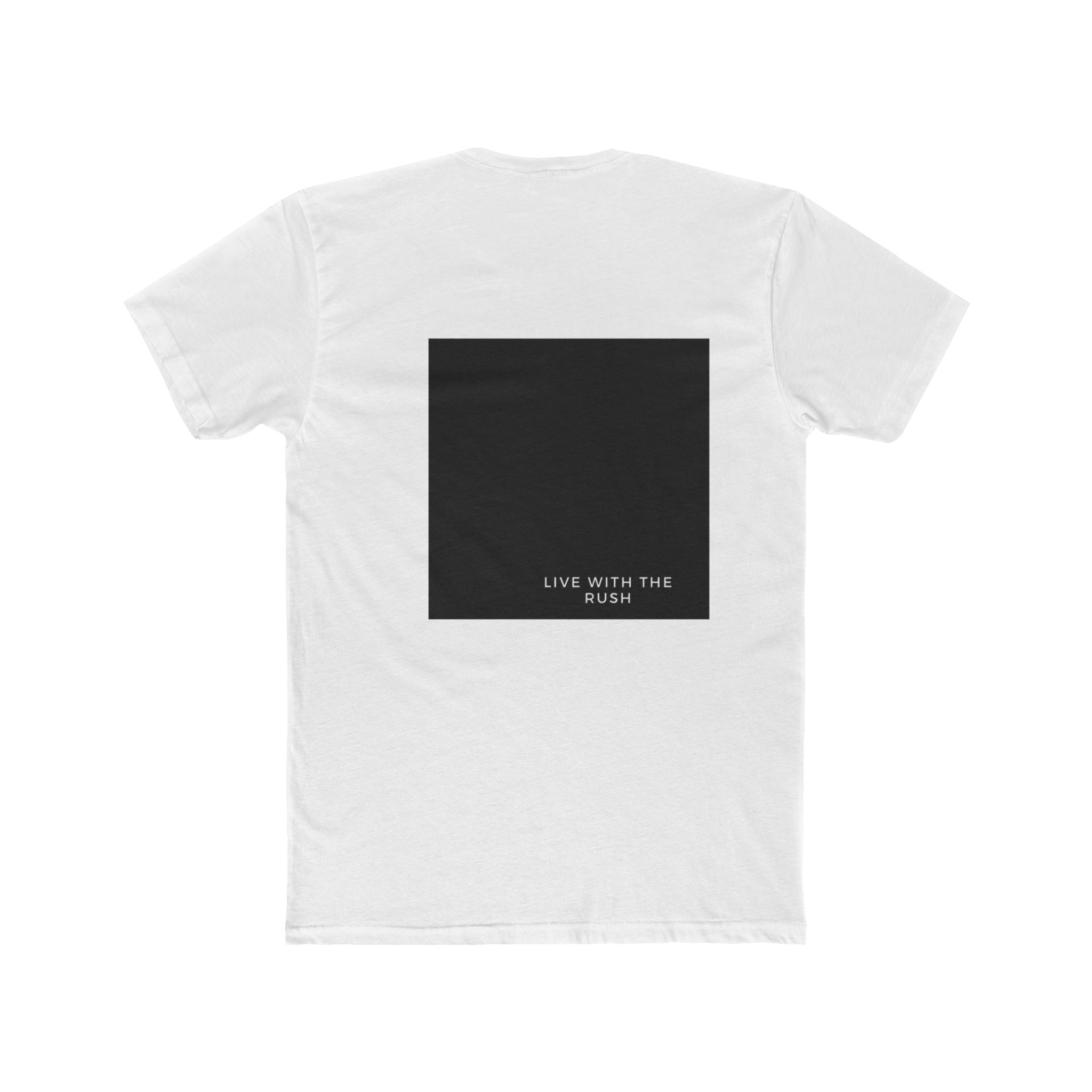 Underground Minimalist Graphic Tee — "Live With The Rush"
