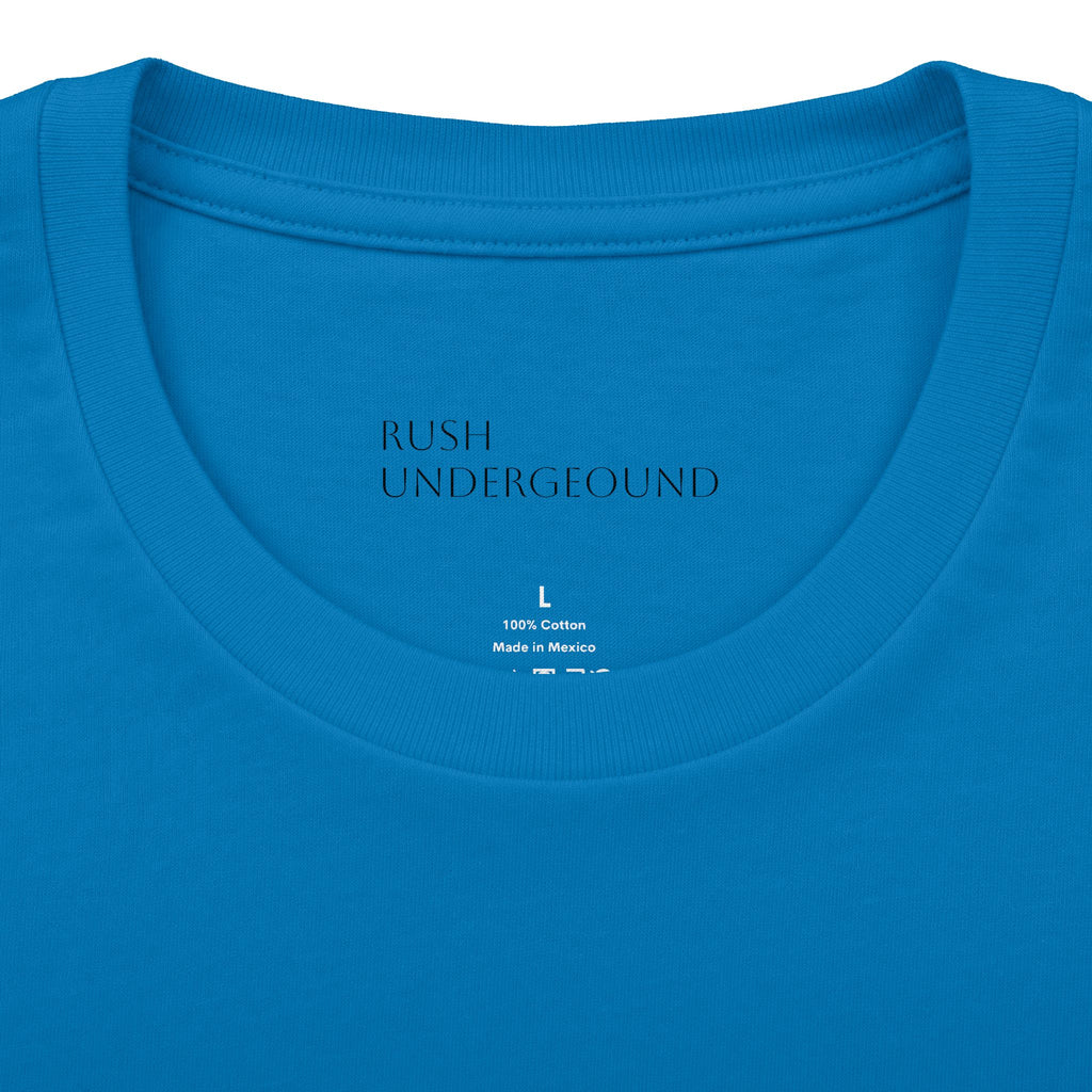 Underground Minimalist Graphic Tee — "Live With The Rush"