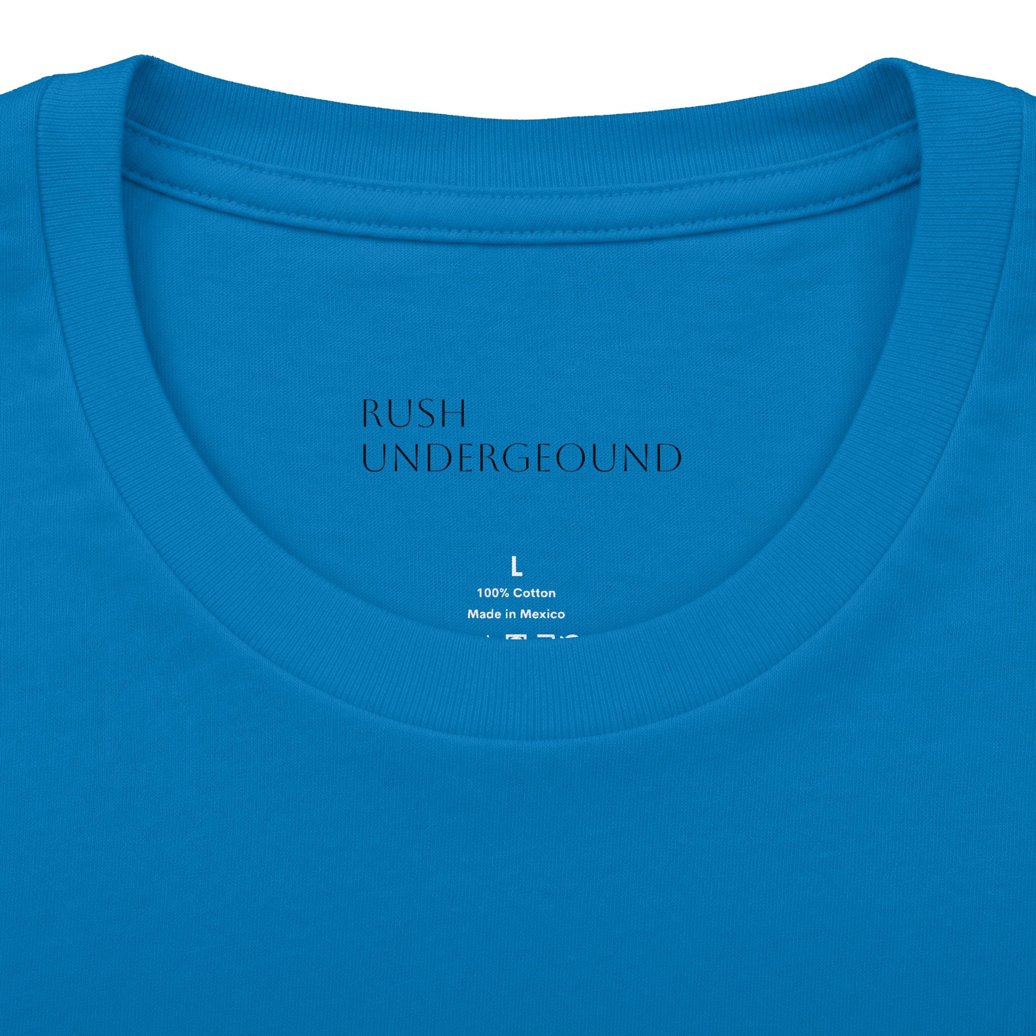 Underground Minimalist Graphic Tee — "Live With The Rush"