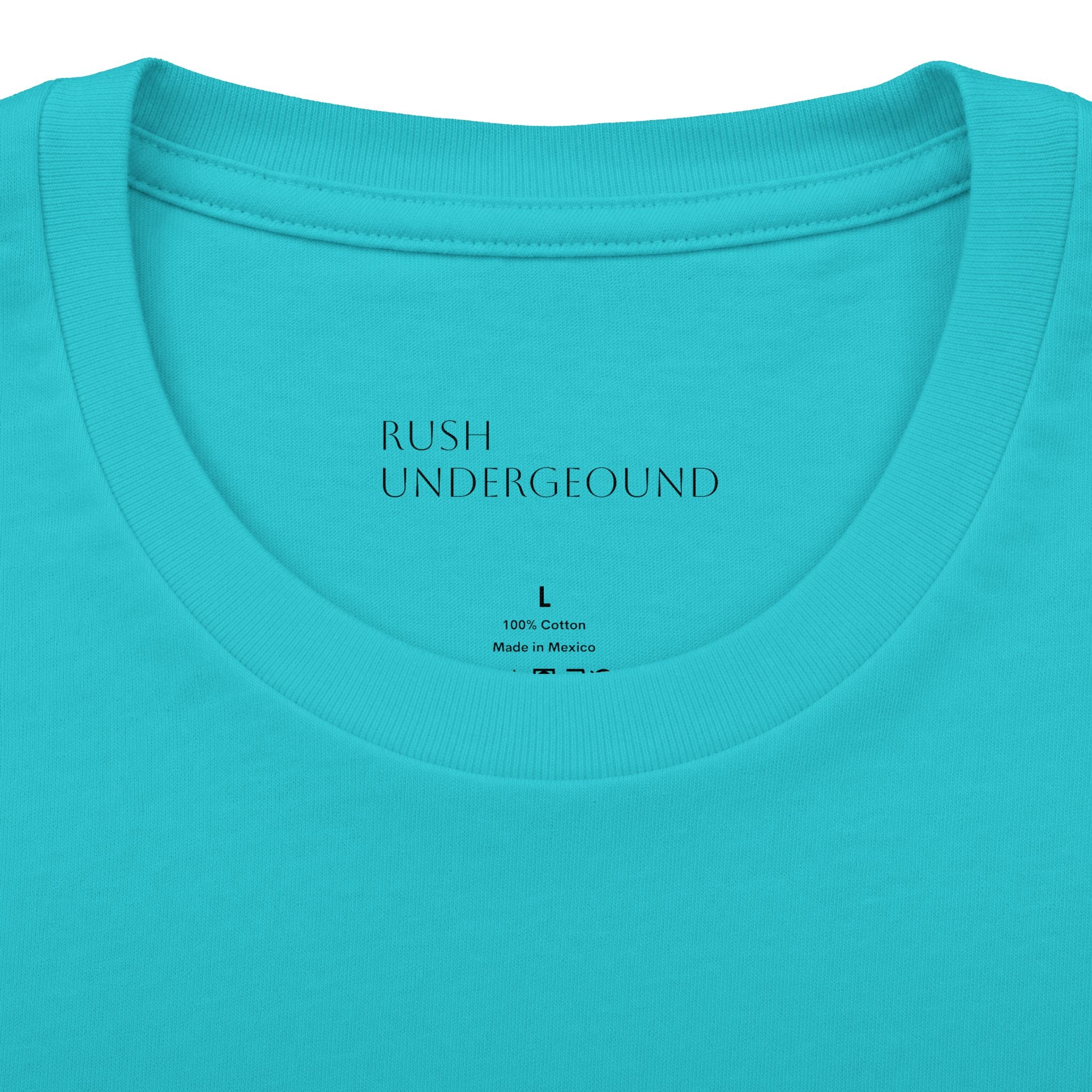 Underground Minimalist Graphic Tee — "Live With The Rush"
