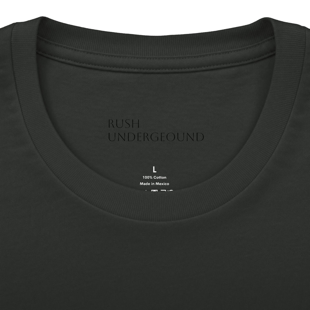 Underground Minimalist Graphic Tee — "Live With The Rush"